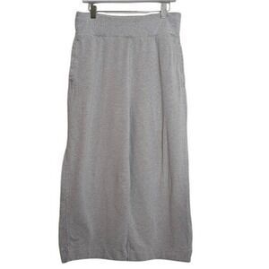 Athleta Free Flow Culotte Gray Size Large Wide Leg Athleisure Pull On Pants